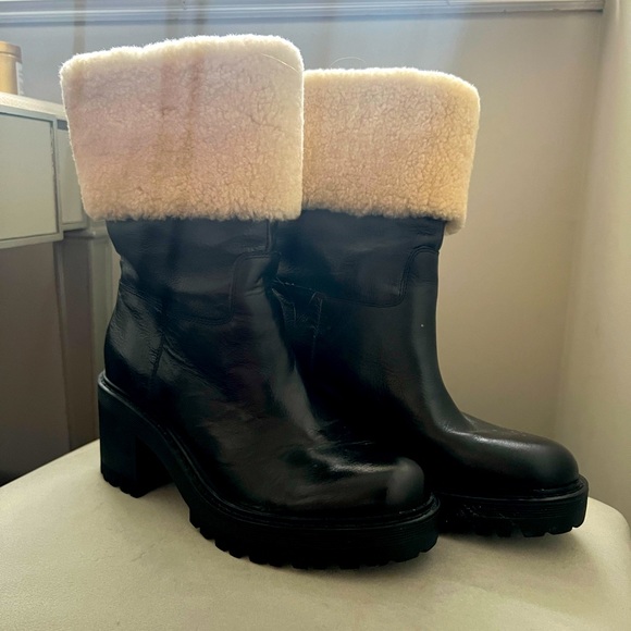 MARC FISHER FUR CUFF BOOTIE - Picture 2 of 16
